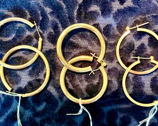 14K HOOPS