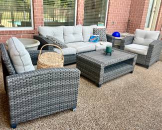 OUTDOOR ALL-WEATHER WICKER PATIO FURNITURE.