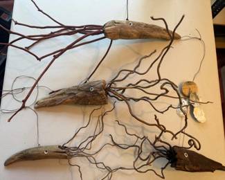 99 HandCraftedDriftwoodSeaCreatureArt