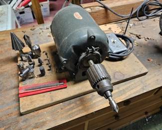 60 VintageCenturyModelACMotorWithDrillChuckForWoodworking