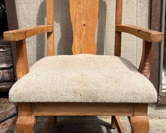 55 HandCraftedPineArmChair