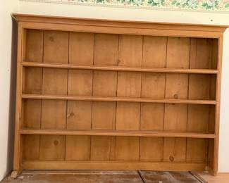 81 AntiqueEuropeanPineHutchShelving