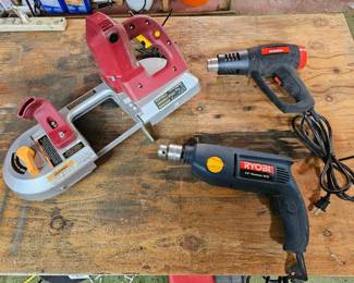 106 3CordedPowerToolsPortableBandsawHammerDrillHeatGun