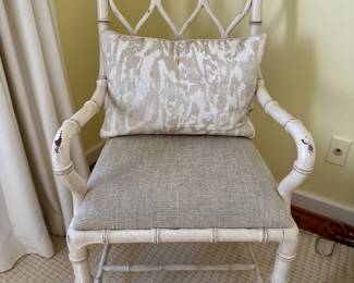 Vintage Rattan Regency Style armchair