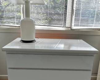 Holmegaard Kastrup White Bottle Vase Lamp