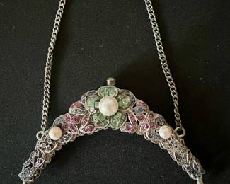 Decorative remnant purse clasp and handle