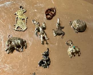 Vintage sterling silver charms (sold as a lot)