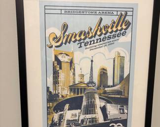 20th anniversary Bridgestone Arena framed poster 