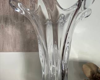 French Vannes crystal vase