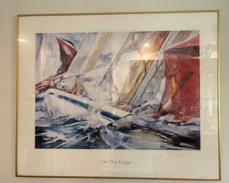 Willard Bond "On The Edge" signed framed art