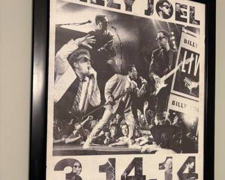 Billy Joel Nashville framed concert poster