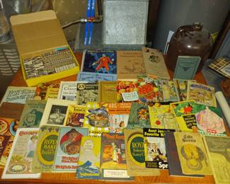 Old cookbooks and ephemera