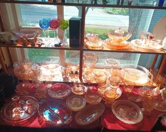 Pink glassware