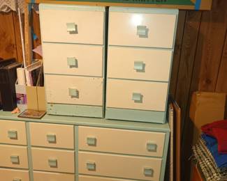 Automatic knitter and cabinets (ok, its really a dresser and a couple nightstands)