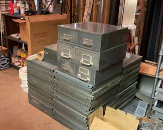 Metal shelves