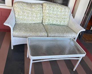 Wicker Sofa And Table