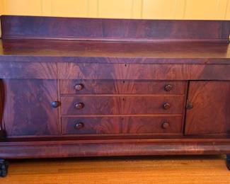 Antique Flame Mahogany Side Board