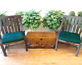 Indoor Outdoor Teak Chairs With Duck Trunk