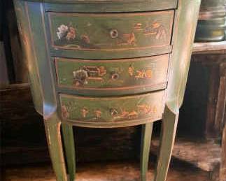 Antique Chinoiserie Asian Themed HandPainted Stand