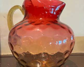 Amberina Art Glass Pitcher