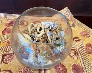 Fish Bowl Full Of Seashells