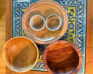 Signed Vernon Liebrandt Black Lotus, Big Leaf Maple Wooden Bowls More