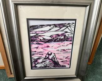 Mountain Landscape over seascape