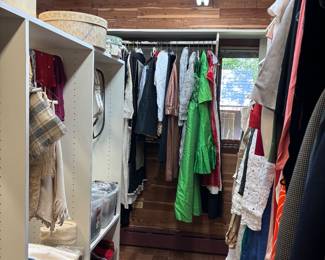 Walk in closet full of beautiful things!