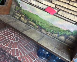 Painted  pew bench
