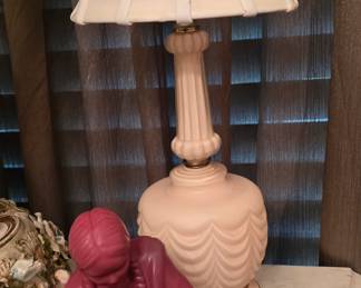 Van Briggle Vase - Other Satin Glass Lamp