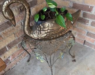 Gold Swan Planter