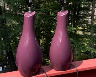 Smokey Purple Lamp Duo