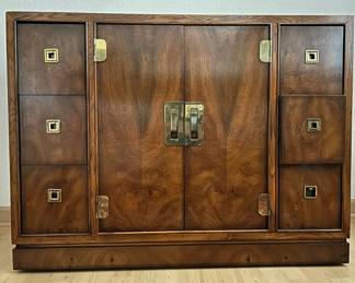 Drexel Heritage Burl Wood Campaign Server Buffet - Available for pre-sale, call 949-280-0221 for pricing 
