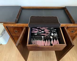 Drexel Heritage Burl Wood Campaign Server Buffet - Available for pre-sale, call 949-280-0221 for pricing 