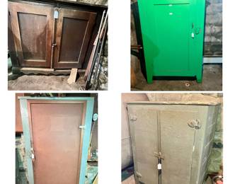 Several vintage cabinets
