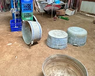 Tubs and milk crates