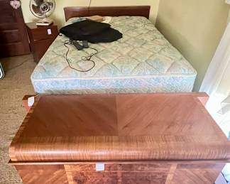 Cedar chest, full bed, night stand
