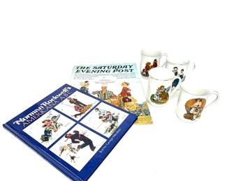 Norman Rockwell Bundle - 4 Mugs, Americana ABC Book, The Saturday Evening Post