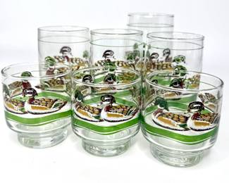 Libby Glass Mallard Duck Set