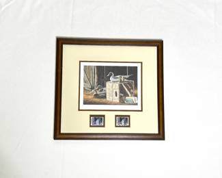 Ducks Unlimited Framed Print and Stamp Set by Ray Bryce 247/2000