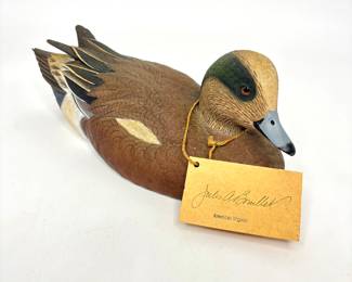 Hand Carved American Wigeon Duck Decoy by Jules A. Bouillet 1992 - 1746/3500