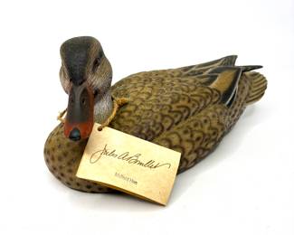 Hand Carved Mallard Hen Duck Decoy by Jules A. Bouillet 2000 - 1448/5000