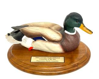 000 Louisiana Ducks Unlimited Committee of the Year Duck Decoy