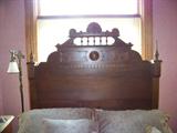 Closeup of walnut bed.
