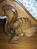 Closeup of the swan on the fainting couch.