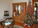 Another view of quartersawn oak buffet.