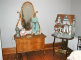 Birdseye maple princess dresser with mirror.