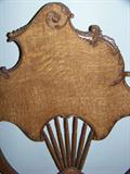 Closeup of saddle chair.