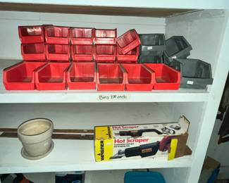 PARTS BINS, WAGNER HOT SCRAPER