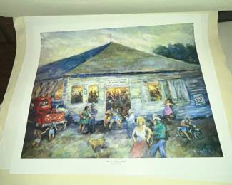 SOMERSET HOUSE LIMITED PRINT OF "PLACEDO HALL" (circa 1958) by GORDON FOWLER in folio.